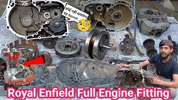Royal Enfield Bullet full engine repairing and fitting🧐🔥 || Engine all problem solution 🏍️