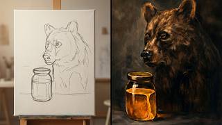 Textured Painting a Bear with Honey – Start to Finish