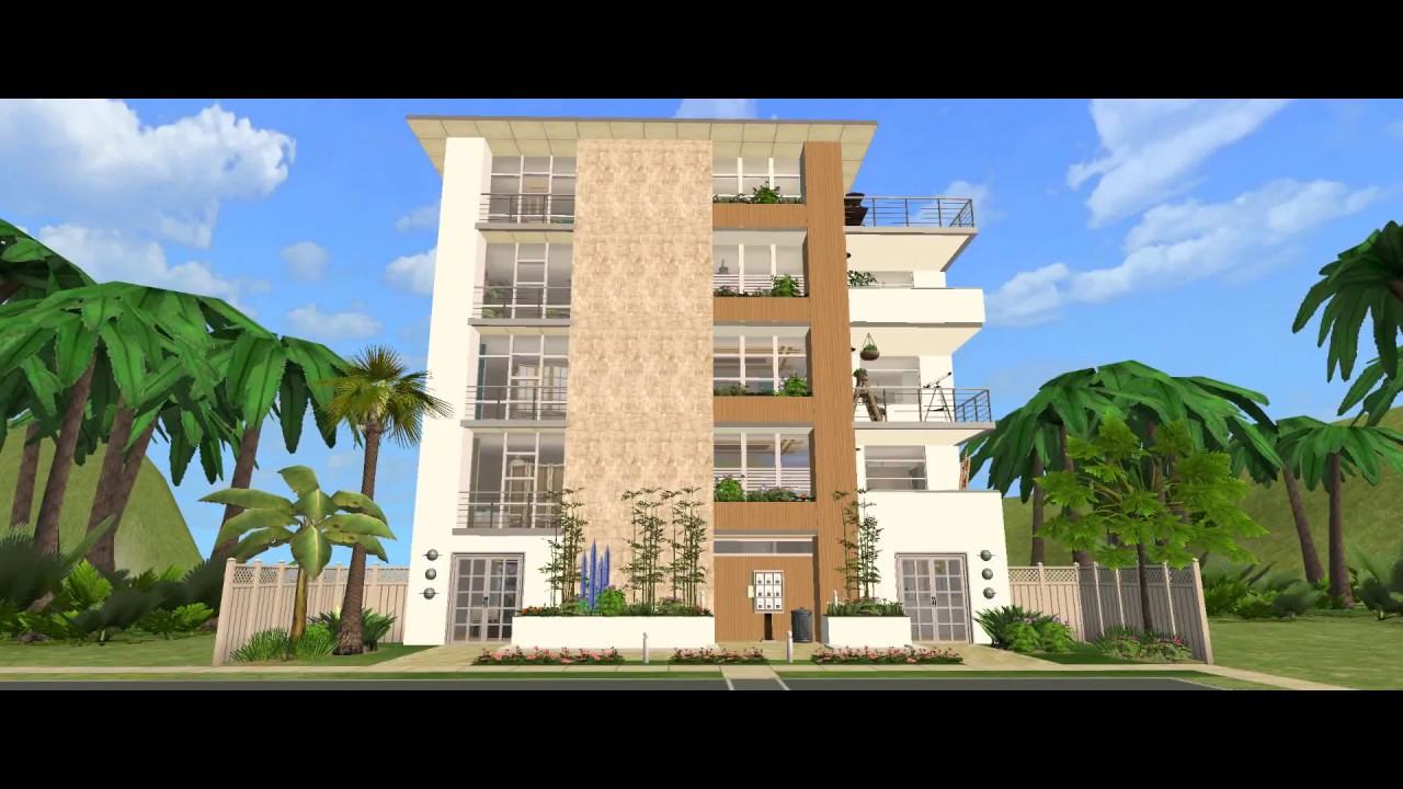 Sims 2 - Beach High Rise walkthrough - YouTube