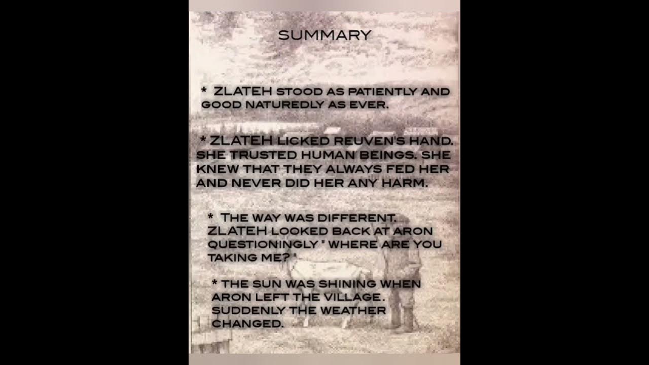 Zeitgeist Zlateh The Goat, Bashevis Singer, detailed summary. YouTube