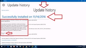 How to Find Update History in Windows 10 PC or Laptop
