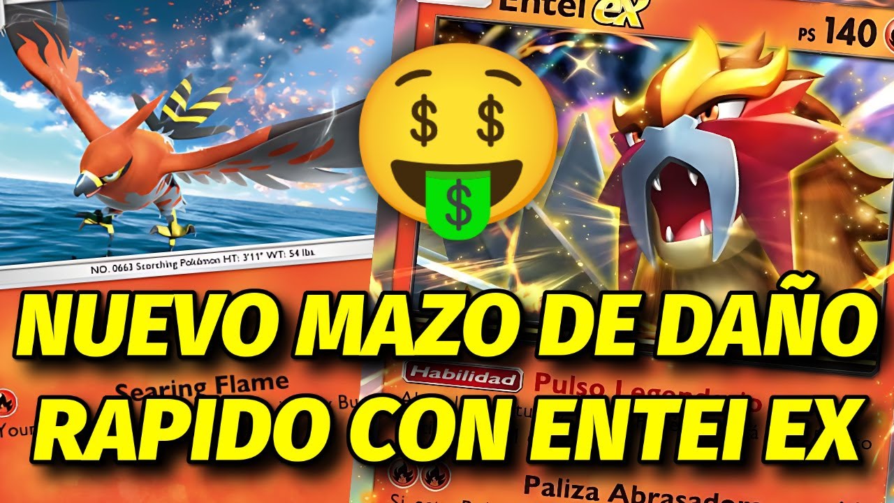 🦅NUEVO Mazo RAPIDO de ENTEI EX y TALONFLAME en POKEMON POCKET - YouTube