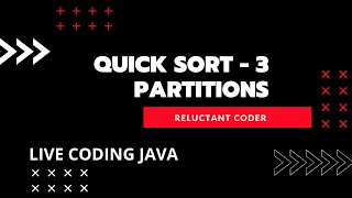 Quick Sort in Java with 3 Partitions .