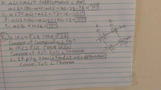Geometry Chapter 3 Test Review