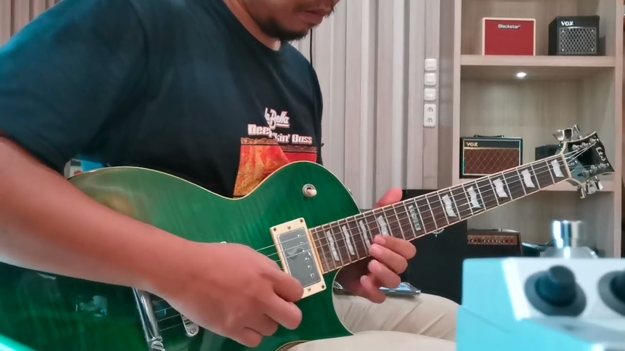 ESP LTD EC 256 FM SEE THRU GREEN || Solo guitar cover, Heart