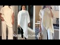 How to Cut and Sew Turtleneck Top with Slant 