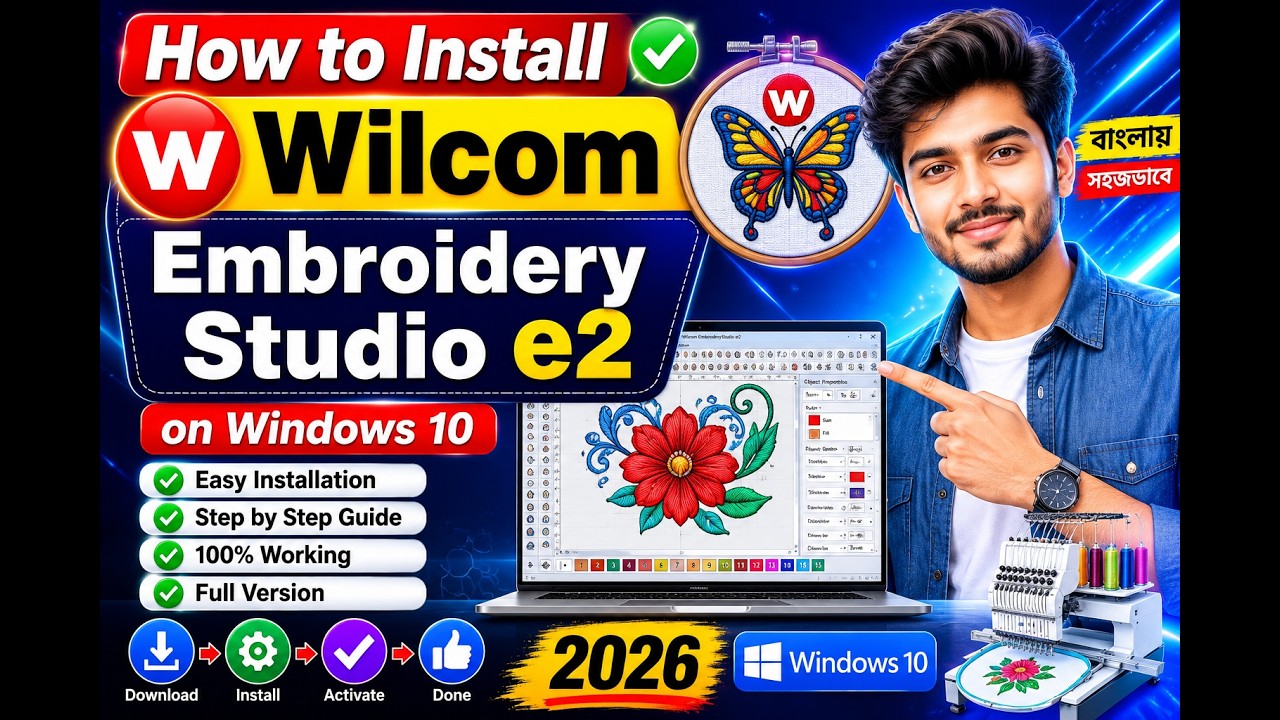 🚀 How to Install Wilcom Embroidery Studio e2 on Windows 10 (2026