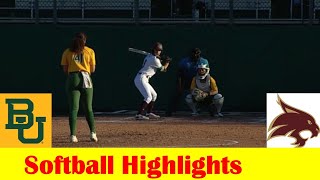 #21 Baylor vs #23 Texas State Softball Game Highlights, April 3 2024