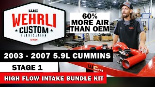 2003-2007 5.9L Cummins Stage 1 High Flow Intake Bundle Kit