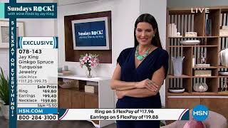 Jay King Sterling Silver Ginkgo Spruce Turquoise Necklace