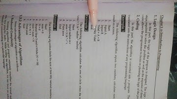 Computer Science Visual Basic  chapter 1 Algorithm