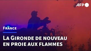 Gironde: les pompiers luttent contre un incendie qui a déjà brûlé 1.800 hectares | AFP