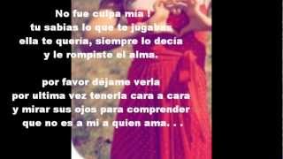 No fue culpa mia-letra chords