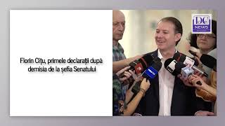 Florin Cîțu, primele declarații după demisia de la șefia Senatului