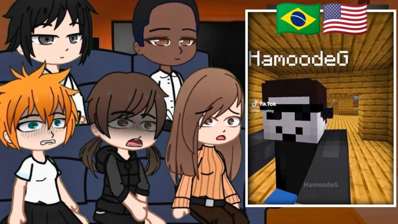 [NTR] kokujin no tenkousei React to Hiroki as HamoodeG |🇧🇷🇺🇲| Gachareact to Minecraft YouTube search