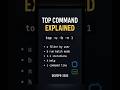Linux TOP Command Explained in 1 Minute | Monitor CPU &amp; Memory Like a Pro #linux #topcommand #devops