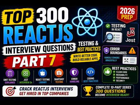 React Testing Interview Questions & Answers | Best Practices for Frontend Developers