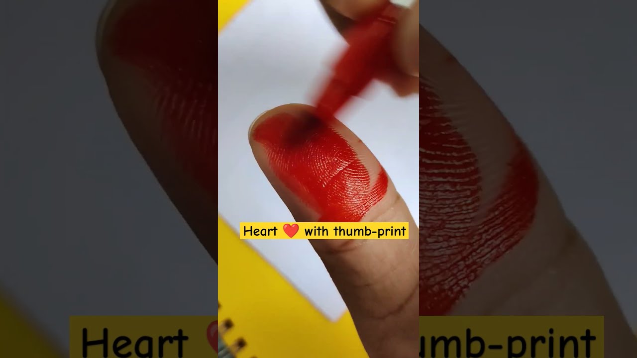 Heart With Thumb Prints Art Shorts Drawing