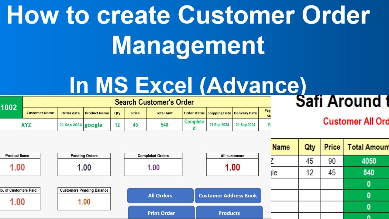 How to Create Dispach Management for customers |dispatch management in excel | dispatch order -P-1
