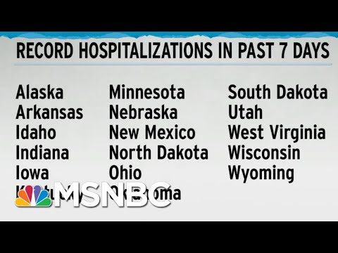 Record Hospitalizations In 17 States In Just The Past Week: WaPo | Rachel Maddow | MSNBC