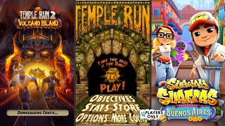 Temple Run 2 [VOLCANO ISLAND Map] VS Subway Surfers 🏄‍♀️BUENOS AIRES 🏄‍♀️VS Temple Run: Classic screenshot 3