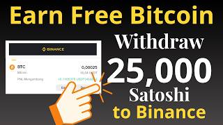 Earn Free Crypto: Withdraw 25,000 Bitcoin Satoshis to Binance - Satsman Withdrawal Proof 2026 screenshot 4