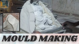 mould making from broken ganesh murti || शाडू मातीच्या गणपतीचा साचा 2021