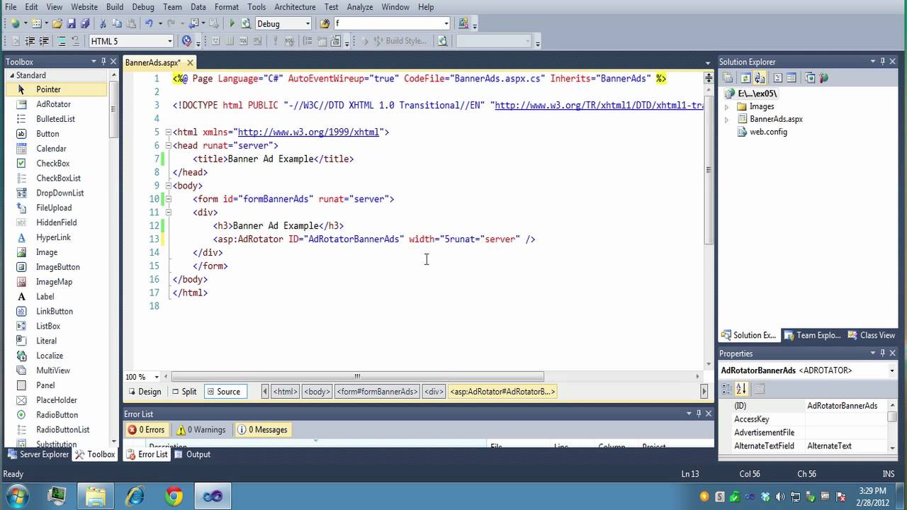 VS2010 Ad-Rotator Example