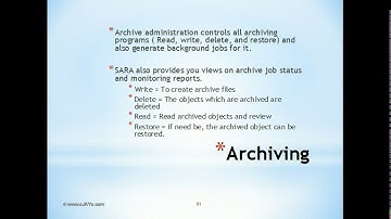 Sap Basis  Archiving concept