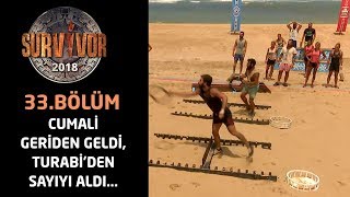 Cumali geriden geldi, Turabi'den sayıyı aldı... | 33. | Survivor 2018 Resimi