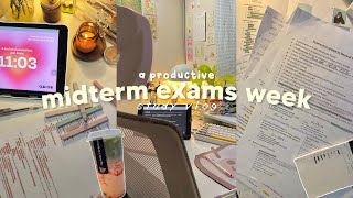 Productive Study Vlog studying for midterm exams, waking up at 4 am & taking notes | shs diaries