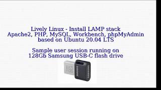 Install LAMP stack - Apache2, PHP, MySQL and tools on Ubuntu 21.04 or 20.04 Live USB. Lively Linux.