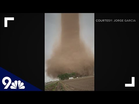 RAW: Wild video shows close view of Weld County tornado