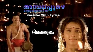 Ambalapuzha Unni Kannanodu Nee  Karaoke With Lyrics