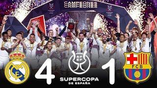 Real Madrid 4 x 1 Barcelona - Spanish Super Cup Final 2024 - Extended Goals & Highlights HD