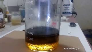 Осаждение золота 999 гидразин-гидратом. Видео от подписчика.
