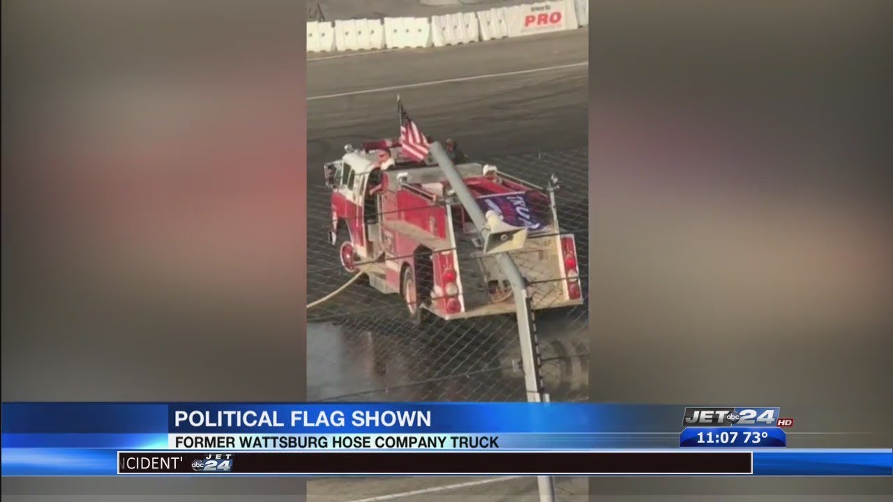 Former Wattsburg Fire Department used at Lake Erie Speedway shown with