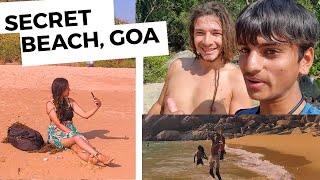 VLOG OF SECRET BEACH In Goa India | Butterfly Beach Goa . Drone shots of Secret beach