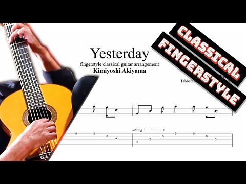 Yesterday TAB - fingerstyle classical guitar tabs (PDF + Guitar Pro)