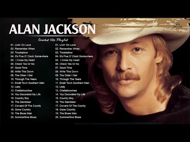 Alan Jackson Greatest Hits Playlist 2021 - Alan JackSon Best