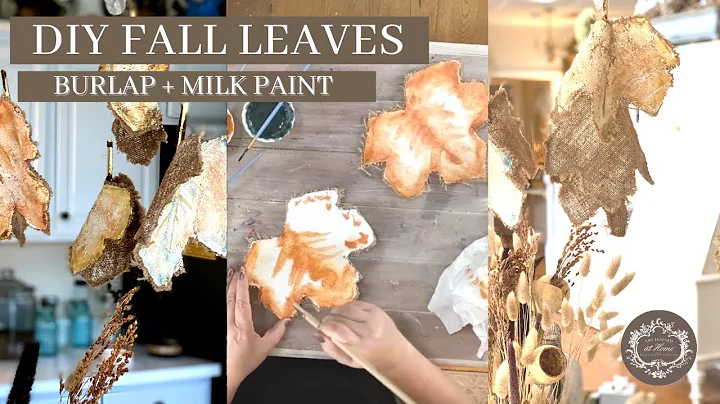 Create Fall Leaves With Burlap & Venetian Plaster