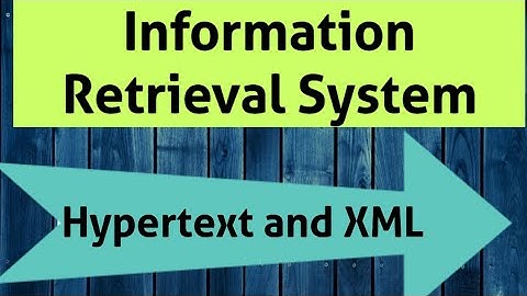 Hypertext and XML in Information Retrieval System || IRS in Telugu