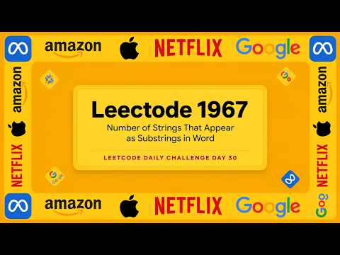 Leetcode 1967. Number of Strings That Appear as Substrings in Word #day30 #dailychallenge #python
