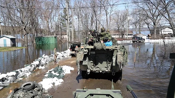 Light Armoured Vehicle (LAV) tour of flooding in C...