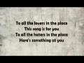 Whitney Houston - For The Lovers (Lyrics)