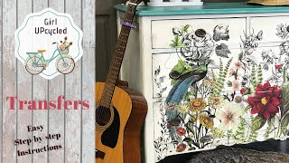 Easy How To Apply a Transfer on a Dresser