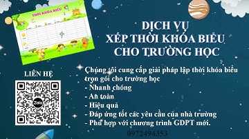 Dịch vụ xếp thời khóa biểu cho các trường học