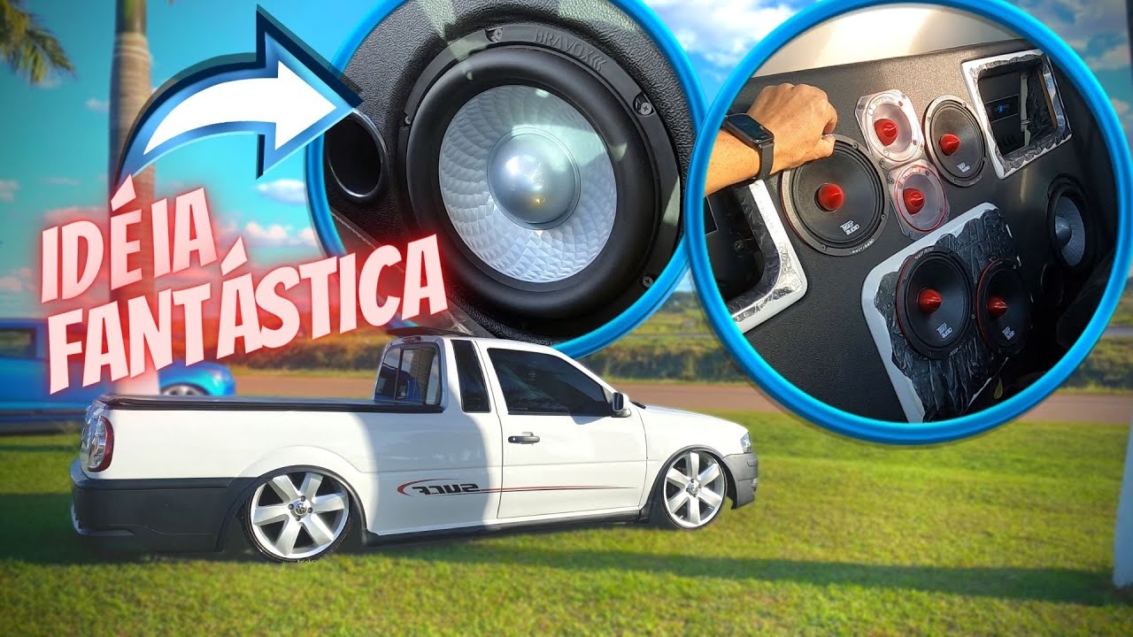 NUNCA VI SOM MONTADO ASSIM EM UMA SAVEIRO SURF