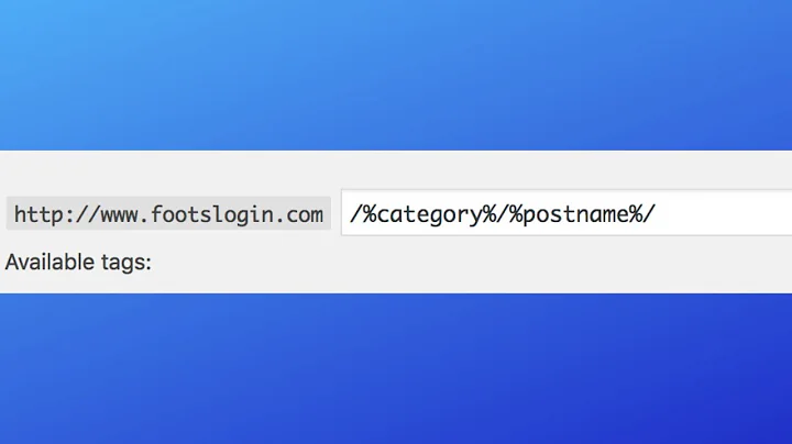 Include Category in Posts URLs in Wordpress Site