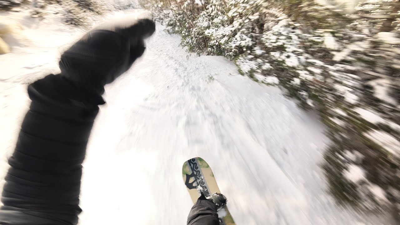 snowboarding... but in heaven